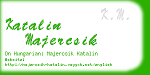 katalin majercsik business card